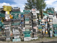 the signboard forest at Watson Lake